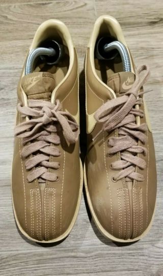 Vtg 80s Nike Bowling Shoes Men ' s Size 10.  5 Sneaker Brunswick Brown Tan 3