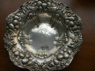 Vintage Sterling Silver Candy Dish Marked 1736,  Monogram B,  68 Grams