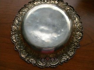 Vintage Sterling silver candy dish marked 1736,  Monogram B,  68 grams 3