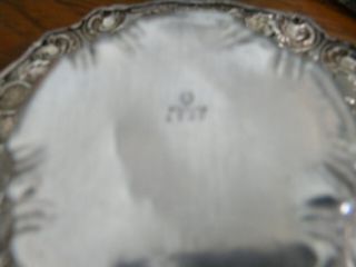 Vintage Sterling silver candy dish marked 1736,  Monogram B,  68 grams 4