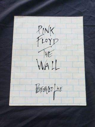 Pink Floyd The Wall 1980 Tour Program 100 Vintage L.  A.  Feb 1980