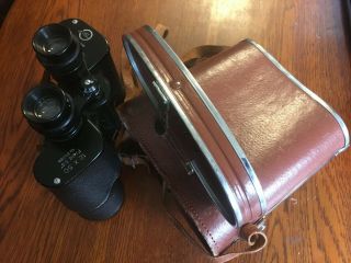 Vintage Coated Lens Zeiss Model 12x50 Field 5.  3 Binoculars In Case