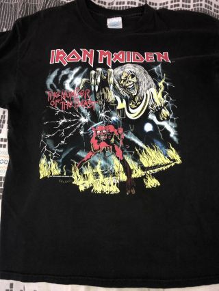 Vintage Iron Maiden The Number Of The Beast World Tour 1982 - 83 Concert Shirt Xl