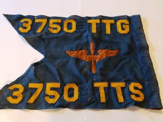 Vintage Us Army Air Corps Guidon Flag 1930 - Wwii 3750th Tts Ttg Phila Qm Depot