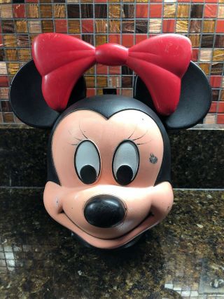 Vintage Disney Minnie Mouse Head Lunch Box Aladdin No Thermos