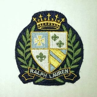 Rare Vintage Polo Ralph Lauren Shield Crown Crest Patch