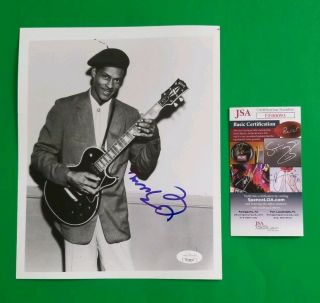 Chuck Berry Signed Vintage 8 " X10 " Photo Certified Authentic With Jsa Psa