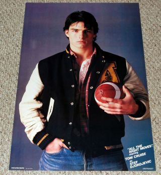 Vintage All The Right Moves Tom Cruise Merchandised Movie Poster 1983 Hot Guy