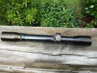 J Unertl Hawk 4x Rifle Scope 1 " Steel Tube Vintage Post With Crosshair
