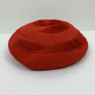 Vintage Christian Dior Duchess Hat Beret Womens Hat Red