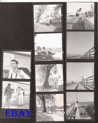 Jeff Richards Waits For A Friend Vintage 21/4 Contact Sheet Photo