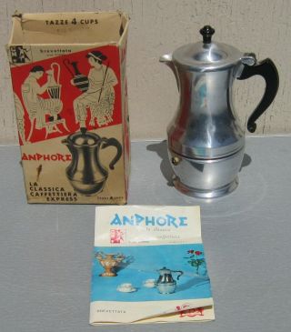 Vintage Brevettata Anphore La Classica Caffettiera Express Espresso Coffee Maker