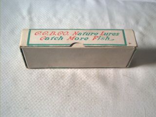 Vintage wood fishing lure Creek Chub Jointed Pikie Deep Diver Goldfish Box Only 3