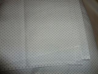 Vintage Flocked Dotted Swiss Fabric White Cotton W/ Blue Dots,  5 1/6 Yards X 44 "