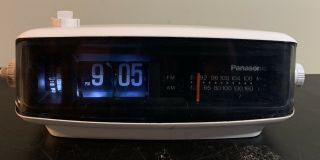 Vintage Panasonic Rc - 6001 Flip Alarm Clock Radio