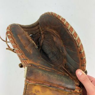 Vintage 1970 Cooper GM 9 Professional Leather Hockey Snap Action Goalie Glove LH 4