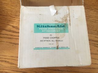 KitchenAid Hobart FOOD PREPARER GRINDER ATTACHMENT (Food Chopper 3986) VINTAGE 5