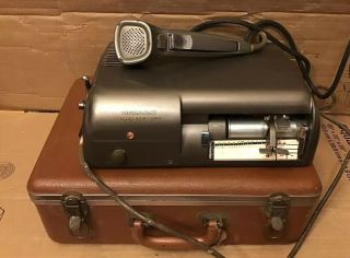 Dictaphone Time Master W Case And Keys Recorder C1950 - 55 Vintage Modern