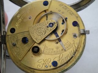 H Samuel Market St Manchester - English Lever Fusee Silver Cs 52mm Runs Some