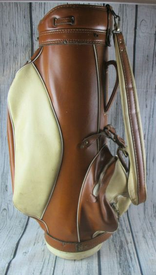 Vintage Hot - Z Golf Bag Brown Leather & Canvas Usa