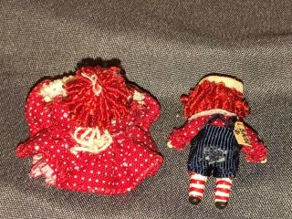 Dollhouse Miniature Artisan Made Raggedy Ann and Andy Dolls by L.  Bauer 1976 5