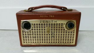 Vintage Zenith Royal 750 Handheld Transistor Am Radio - &