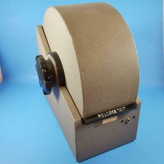Vintage Rolodex Gray Metal Desk Rotary Card File 2400s Large 2000 Cards Guides