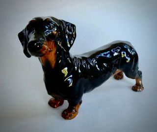 Large Vintage Royal Doulton Dachshund Dog Figurine