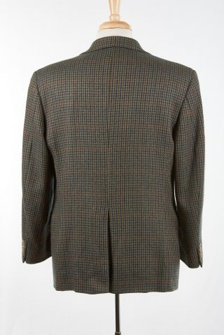 Vintage BROOKS BROTHERS Sport Coat 40 R in Honey Gold Wool w Blue Rust Check 7