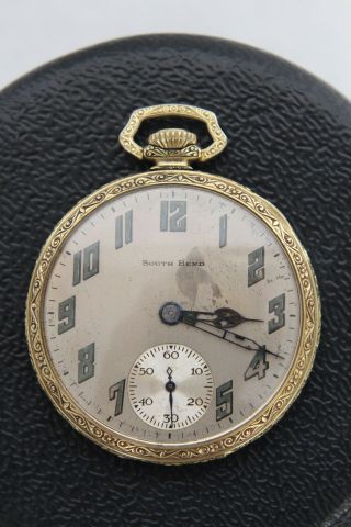 1927 Antique South Bend 429 12s 19j Double Roller Pocket Watch