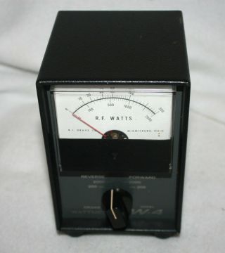 Vintage Drake Wattmeter Model W - 4 R.  L.  Drake Co. ,  Miamisburg,  Ohio Nr
