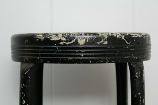 Vintage Metal Stool Black Paint Drafting Table Desk Office Industrial Old Decor 4