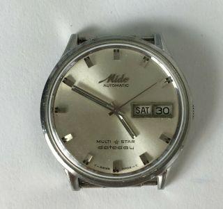 Vintage Mido Multi Star Daydate Automatic Powerwind Mens Watch Non -