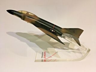 Vintage Usaf Mcdonnell Phantom Ii Fighter Jet Airplane Desk Model W/ Stand
