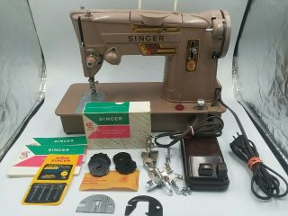Vintage Heavy Duty Singer Model 328k Sewing Machine Leather Upholstery Denim