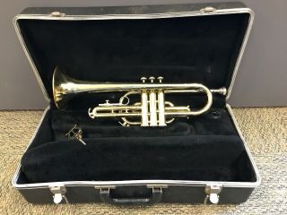 Vintage Bach Cr300 Trumpet 7 C Mouth Piece W/ Selmer Hard Case,
