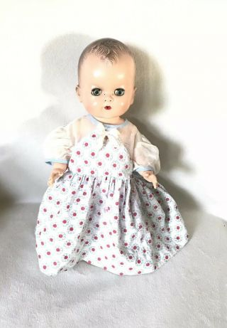 Vintage 50s Ideal Betsy Wetsy Doll 12” Dress Sleepy Eyes Squeaking Belly 2252077 3