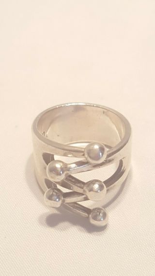 Ana Greta Eker Sterling Silver Vintage 925 Norway Ring Sz 7 (9.  4grams) 5
