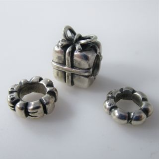 Pandora Charm Bracelet & 10 Charms Vintage Sterling Silver 44.  8g | 7.  25 