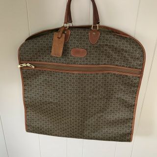 VTG Hartmann Monogram Vintage Travel Garment Bag Leather Handles EUC Luggage 2