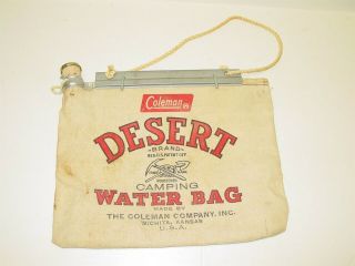 Vintage Coleman Desert Water Bag,  Camping,  Wichita,  Complete