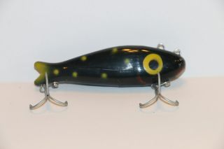 Bingo Lure Floater Unique And Rare Color Black With Yellow Spots And Tail Texas
