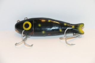 Bingo lure Floater Unique and Rare color Black with yellow spots and tail Texas 2