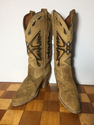 Miss Capezio Butterfly Boots 1980s Sz 8 Western Cowgirl Vintage