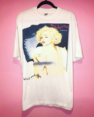 Authentic Madonna Blond Ambition Tour T Shirt Xlarge - 1990
