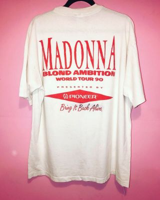 Authentic Madonna Blond Ambition Tour T Shirt XLarge - 1990 2