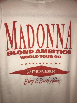 Authentic Madonna Blond Ambition Tour T Shirt XLarge - 1990 4