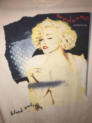 Authentic Madonna Blond Ambition Tour T Shirt XLarge - 1990 5