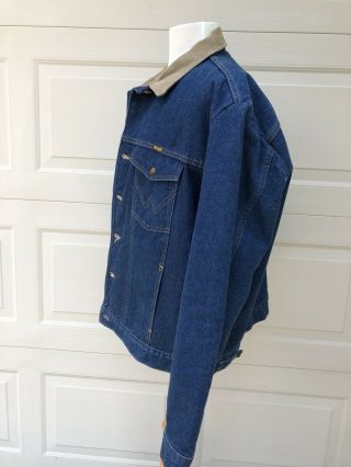 Vintage Wrangler Blanket Lined Western Jean Jacket Coat,  Mens 48 REG USA Denim 3