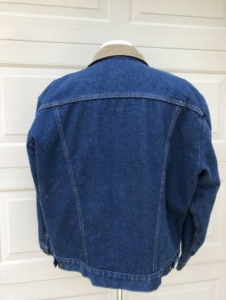 Vintage Wrangler Blanket Lined Western Jean Jacket Coat,  Mens 48 REG USA Denim 4
